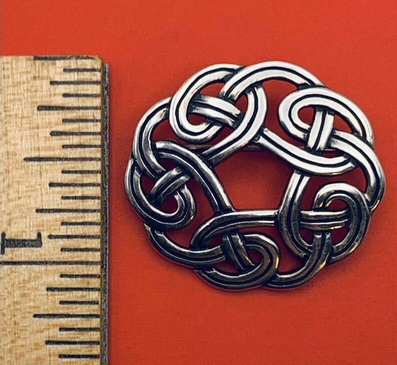 James Avery Celtic Love Knot Brooch Pin Retired Rare Sterling Silver
