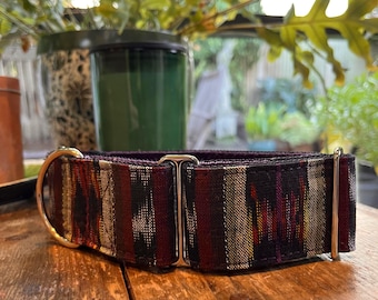 Desert Camp Martingale Dog Collar: Ethnic Bedouin Sighthound Collar Greyhound, Whippet, Saluki, Galgo