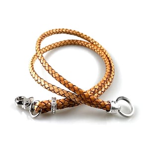 Premium Double Braided Tag Collar. House Collar, Braided Leather, Greyhound, Whippet, Saluki, Sighthound