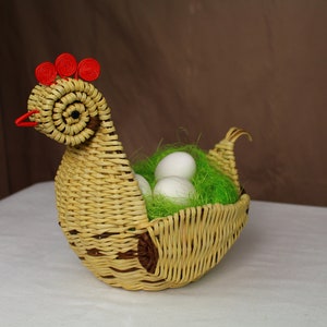 Decorative chicken made of paper, Easter decoration