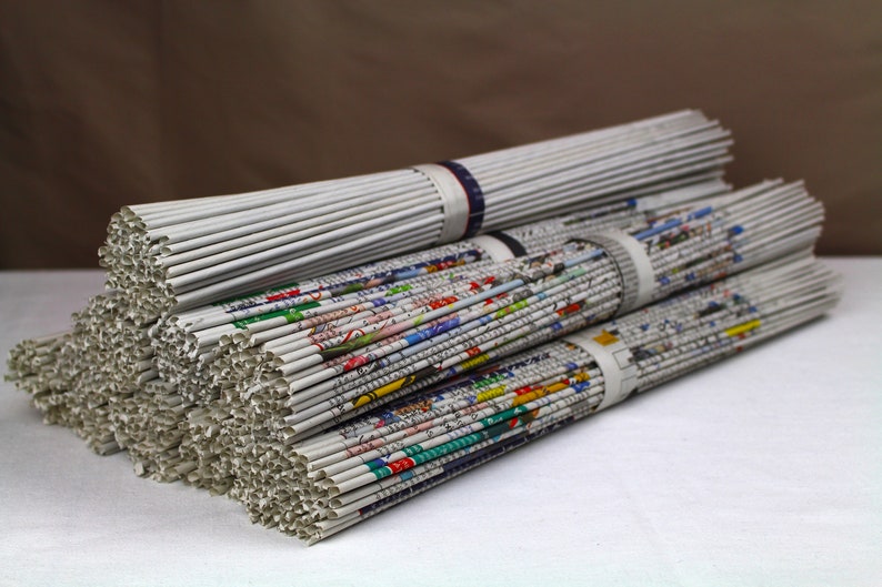 Wide Paper Rolls 100 Pcs. Newspaper Rolls for Braiding Etsy