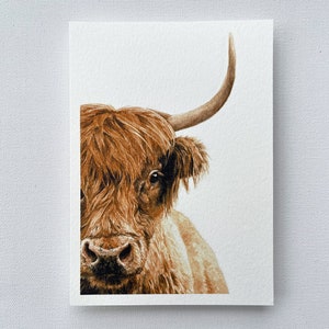 Yak Watercolor Painting Art Print