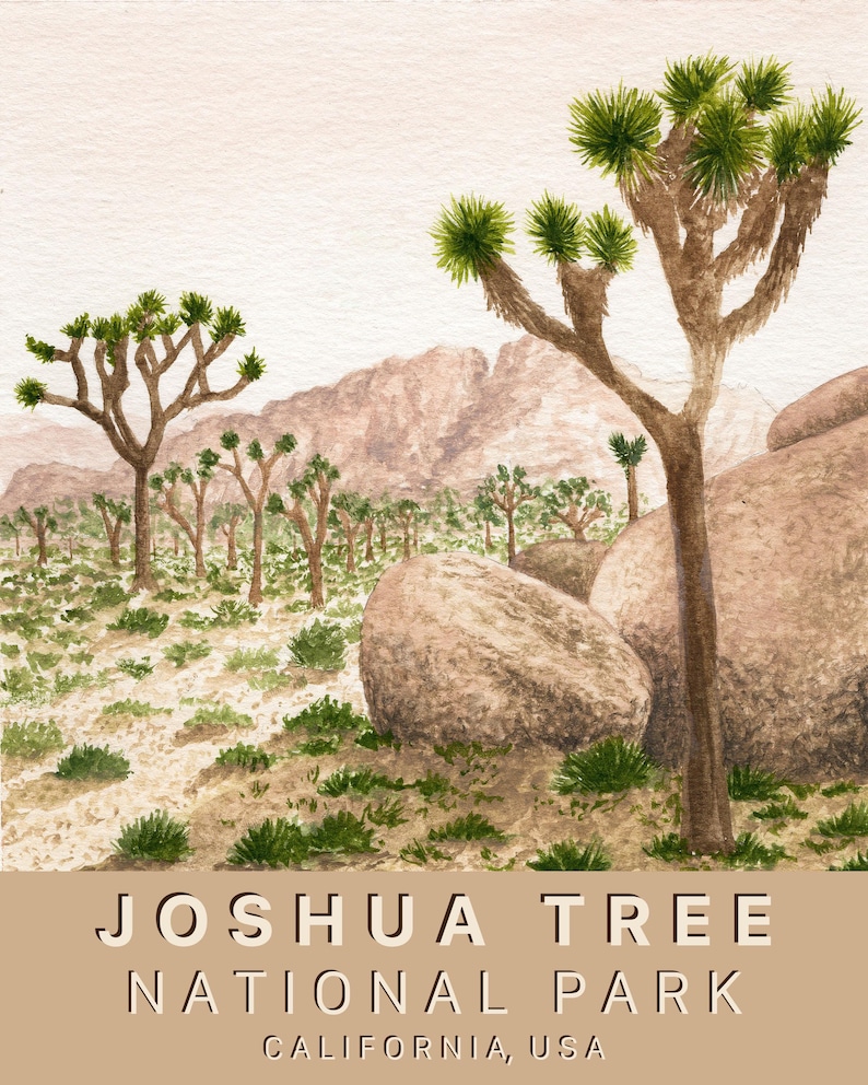 Joshua Tree National Park Poster 8x10” - Etsy
