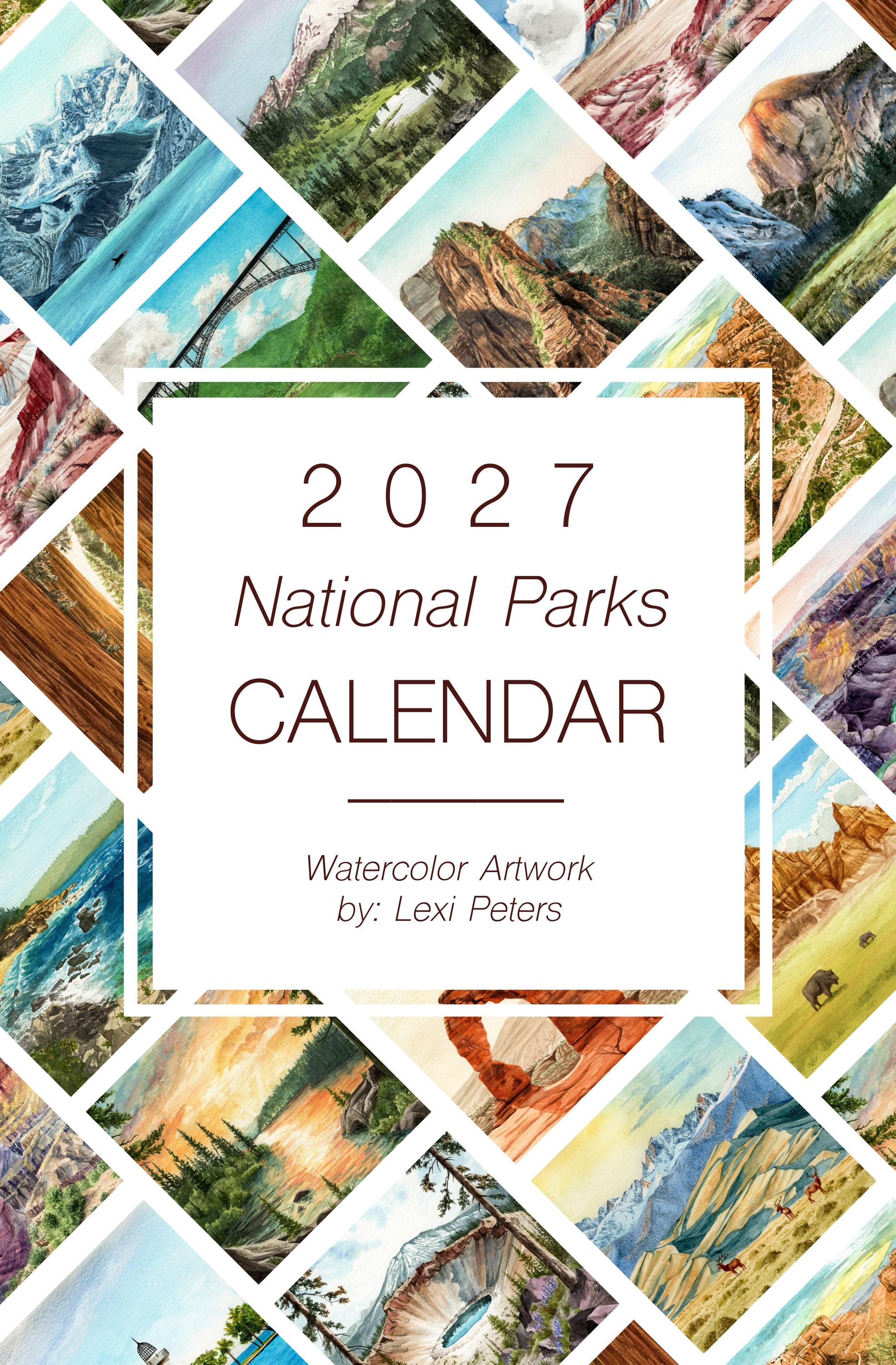 2026-2027 16 Month National Park Wall Calendar - Etsy