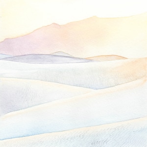 White Sands National Park Watercolor Print