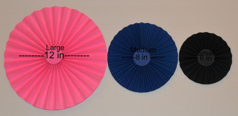 Red White and Pink Rosettes Photo Backdrop Pinwheels Paper Fans Party Decorations Cake Backdrop