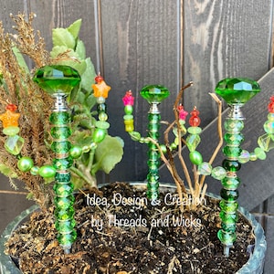 7 Cactus sun catcher, cactus plant stake, southwestern decor, succulent gift image 1