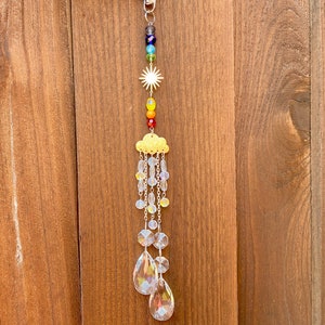 Rainbow maker, cloud sun catcher, glass suncatcher, window decoration