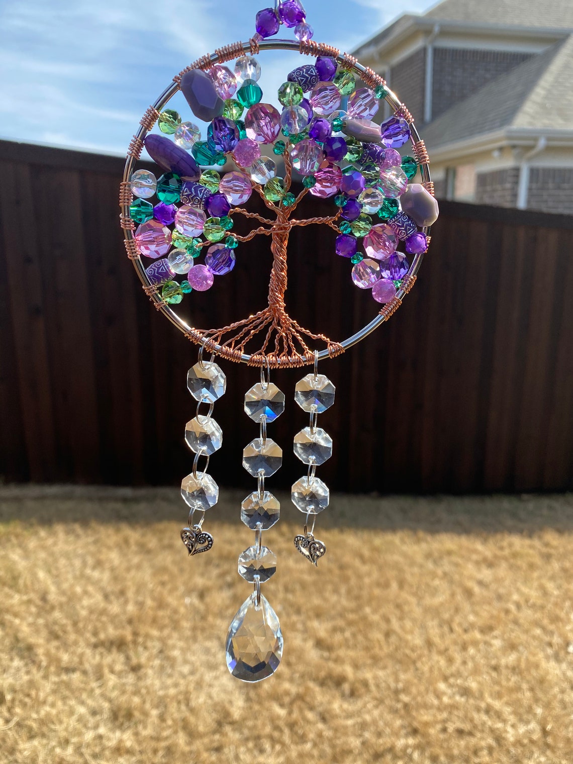 Spring Tree of Life, Spring Tree Decor, Crystal Sun Catcher, Tree of ...