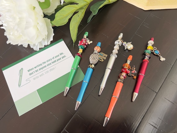 beaded pen for her, gift for teen, pen gift for teacher, college student gift, stocking stuffers, journal planner pen