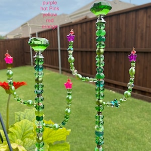 7 Cactus sun catcher, cactus plant stake, southwestern decor, succulent gift Cactus 1 ft - custom