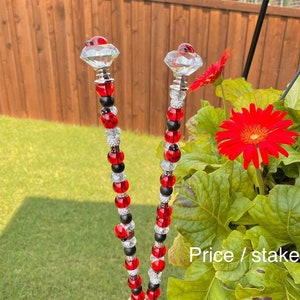 ladybug garden decor, ladybug garden stake, ladybug plant stake, fairy garden