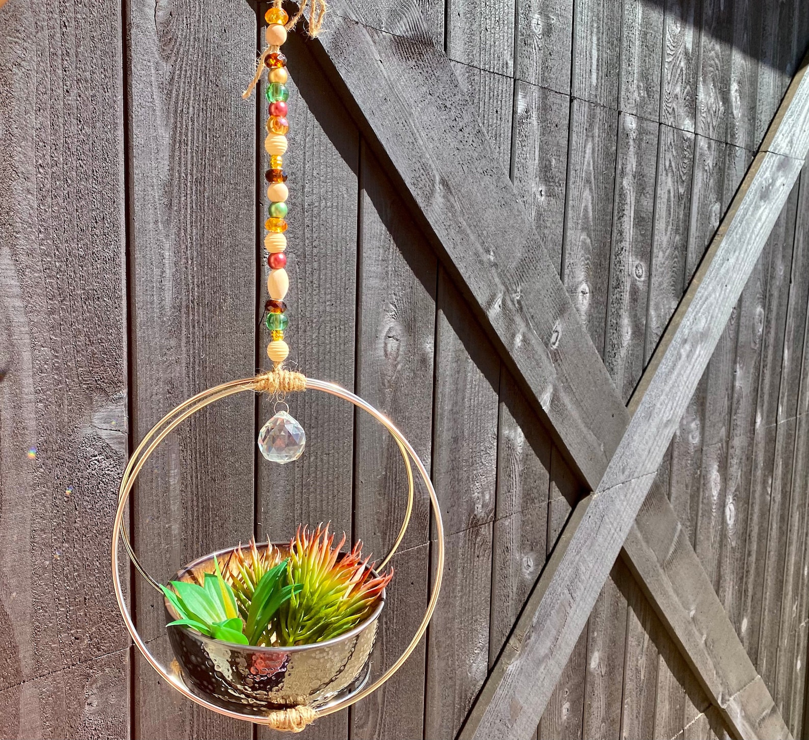 Plant hanger gift metal ring hanging planter air plant Etsy