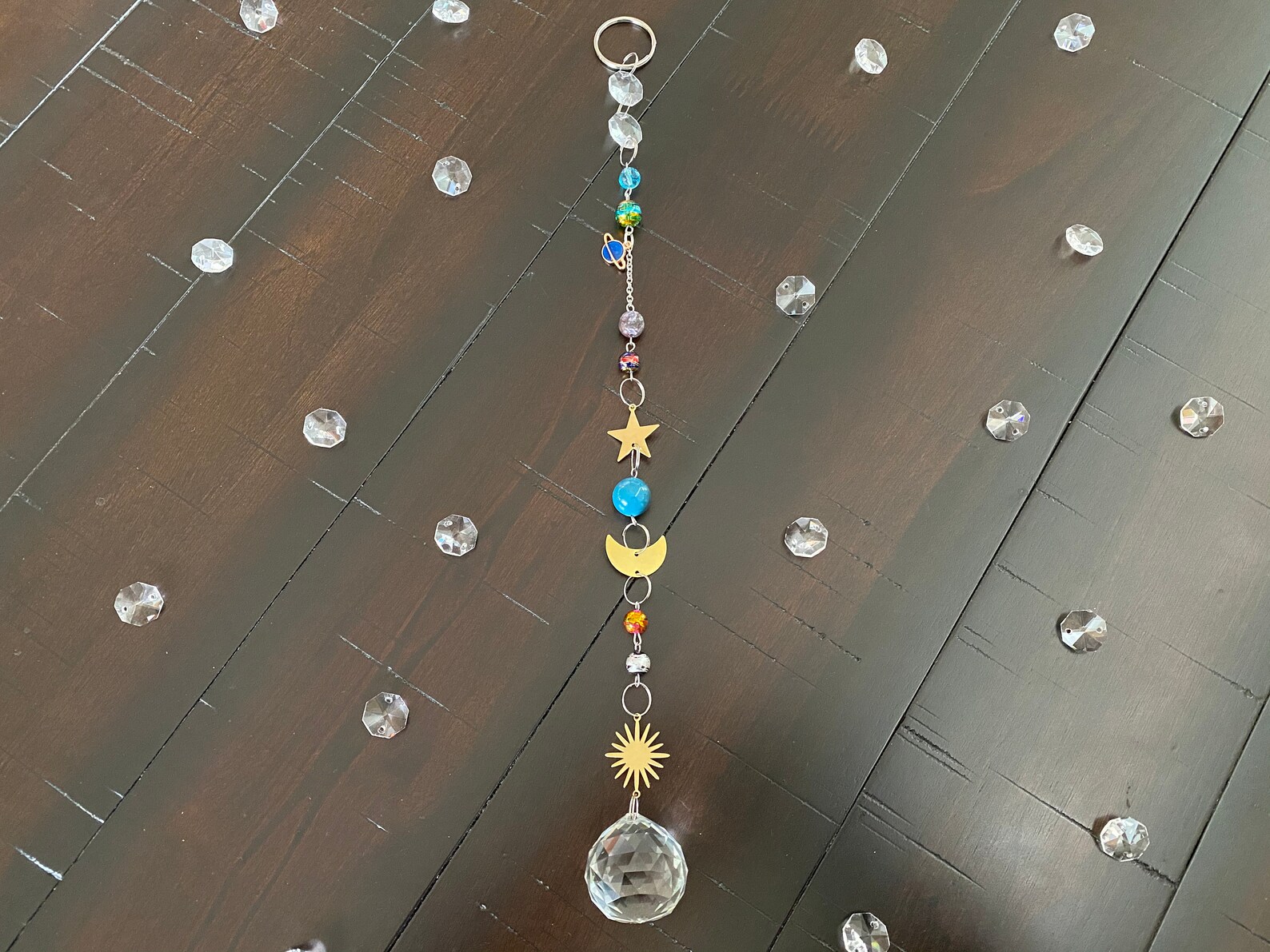 Sun Catcher Solar System Celestial Crystal Sun Etsy