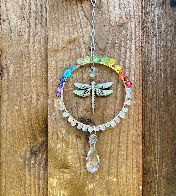 Spring Multicolor Large Enameled Crystal Dragonfly Necklace Spring Multicolor Large Enameled Crystal Dragonfly Necklace