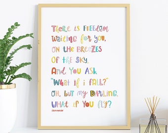 There Is Freedom Typography Print - Quotes - Famous Quotes - Quote Art - Wall Art