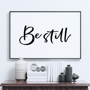Be Still Print - Psalm 46:10 - christian prints - bible verse art - christian gifts - baptism gift - wall art