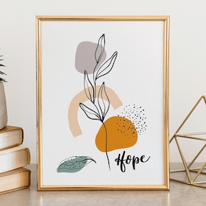 Hope Abstract Print - Inspirational Quotes - Christian Gifts - Christian Prints - Bible Verse
