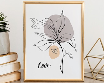 Love Abstract Print - Inspirational Quotes - Christian Gifts - Christian Prints - Bible Verse