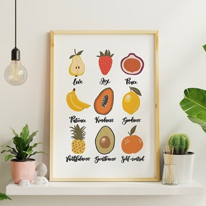 The Fruit Of The Spirit Print - Galatians 5 - christian prints - bible verse art - christian gifts - baptism gift - wall art