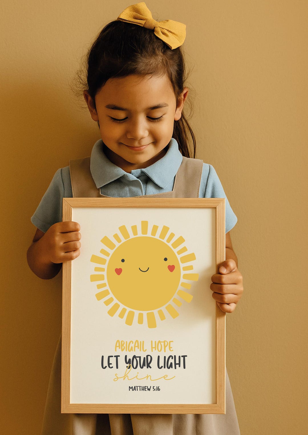 Personalised Let Your Light Shine Print - Nursery Wall Art - Bible ...