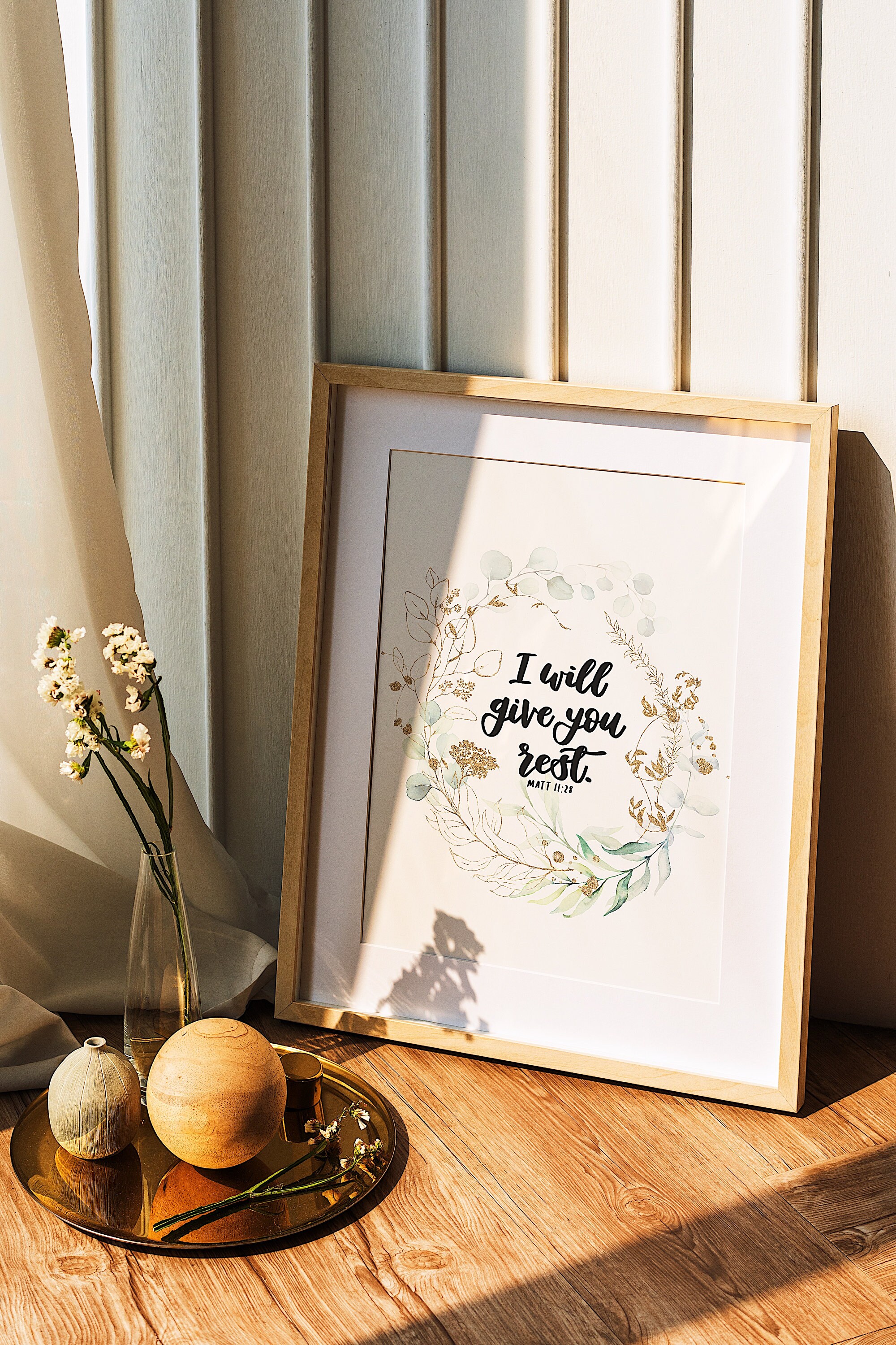Matthew Bible Verse Set of 2 Prints - Home Decor - Wall Art - Christian ...