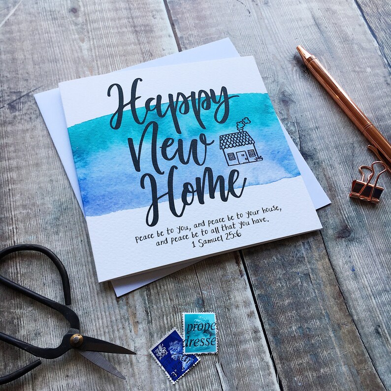 1 Samuel 25:6 Happy New Home Card