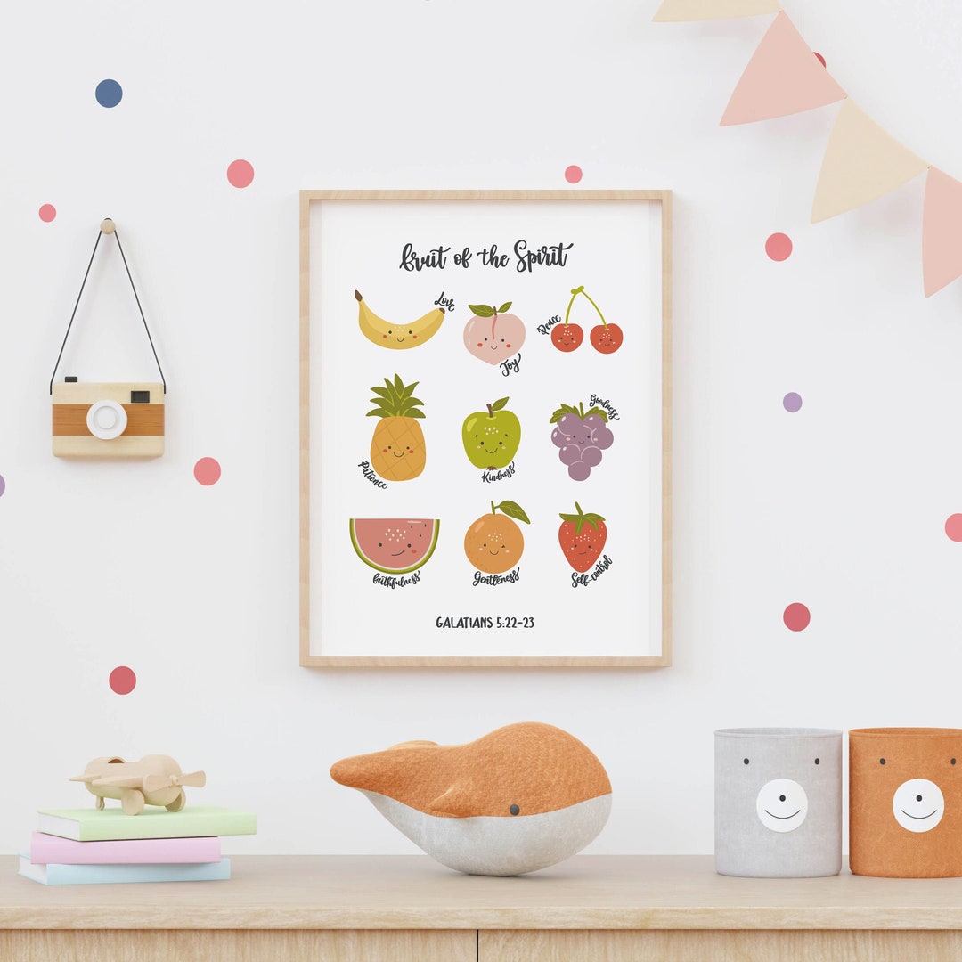Fruit of the Spirit Print - Nursery Prints - Toddler Wall Art ...