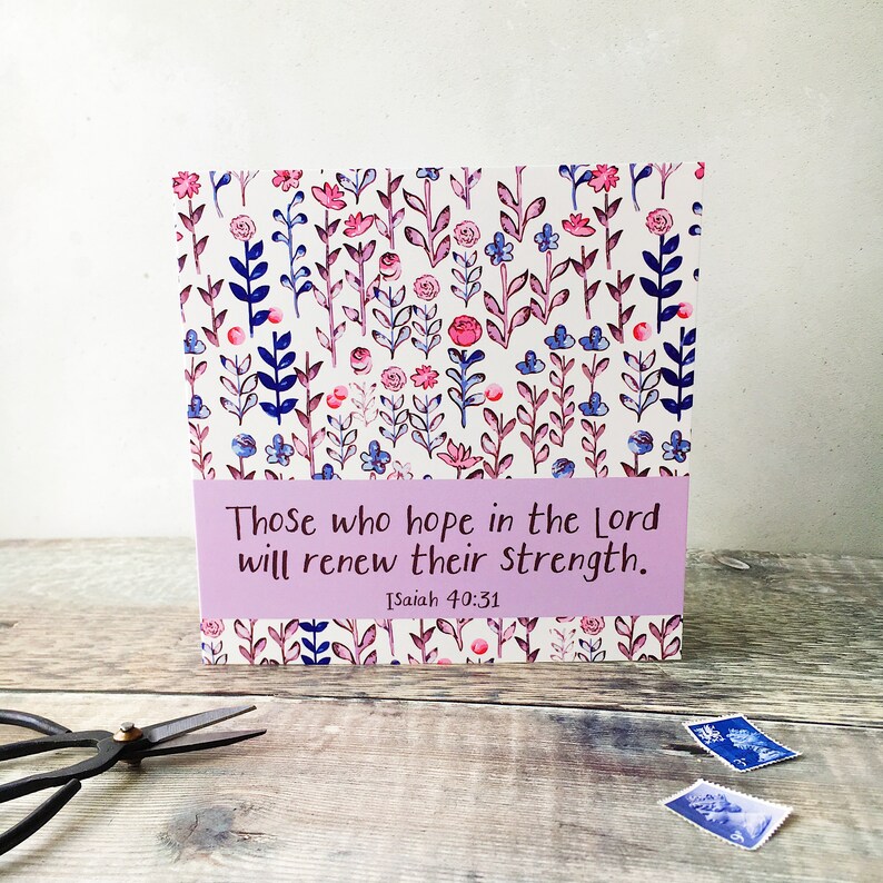 Those Who Hope in the Lord Will Renew Their Strength Card - Isaiah 40: ...