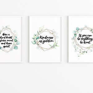 If You Can Be Anything, Be Kind Inspirational Print Quotes Quote Art Wall Art Be Kind image 10