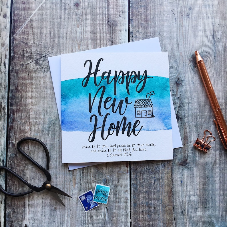 1 Samuel 25:6 Happy New Home Card