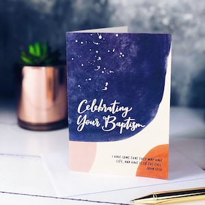 Carte Fêter votre baptême - Jean 10:10 - Cartes chrétiennes - Carte verset de la Bible