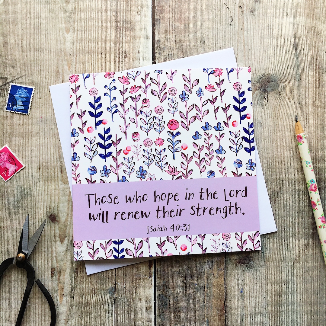 Those Who Hope in the Lord Will Renew Their Strength Card - Isaiah 40: ...