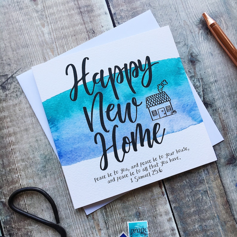 1 Samuel 25:6 Happy New Home Card