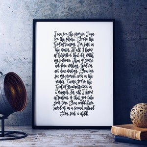 Seasons Song Lyric Print - christian prints - bible verse art - christian gifts - baptism gift - wall art