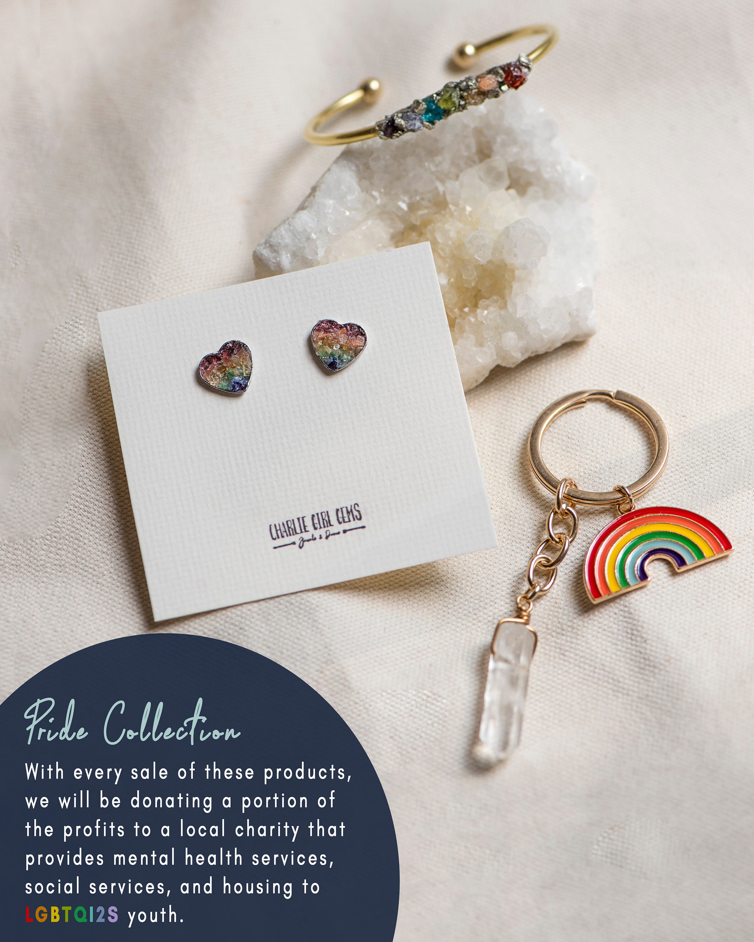 Gay Pride Armband LGBT Armband Regenbogen Edelstein Etsy.de