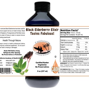 Black Elderberry Elixir 8 oz