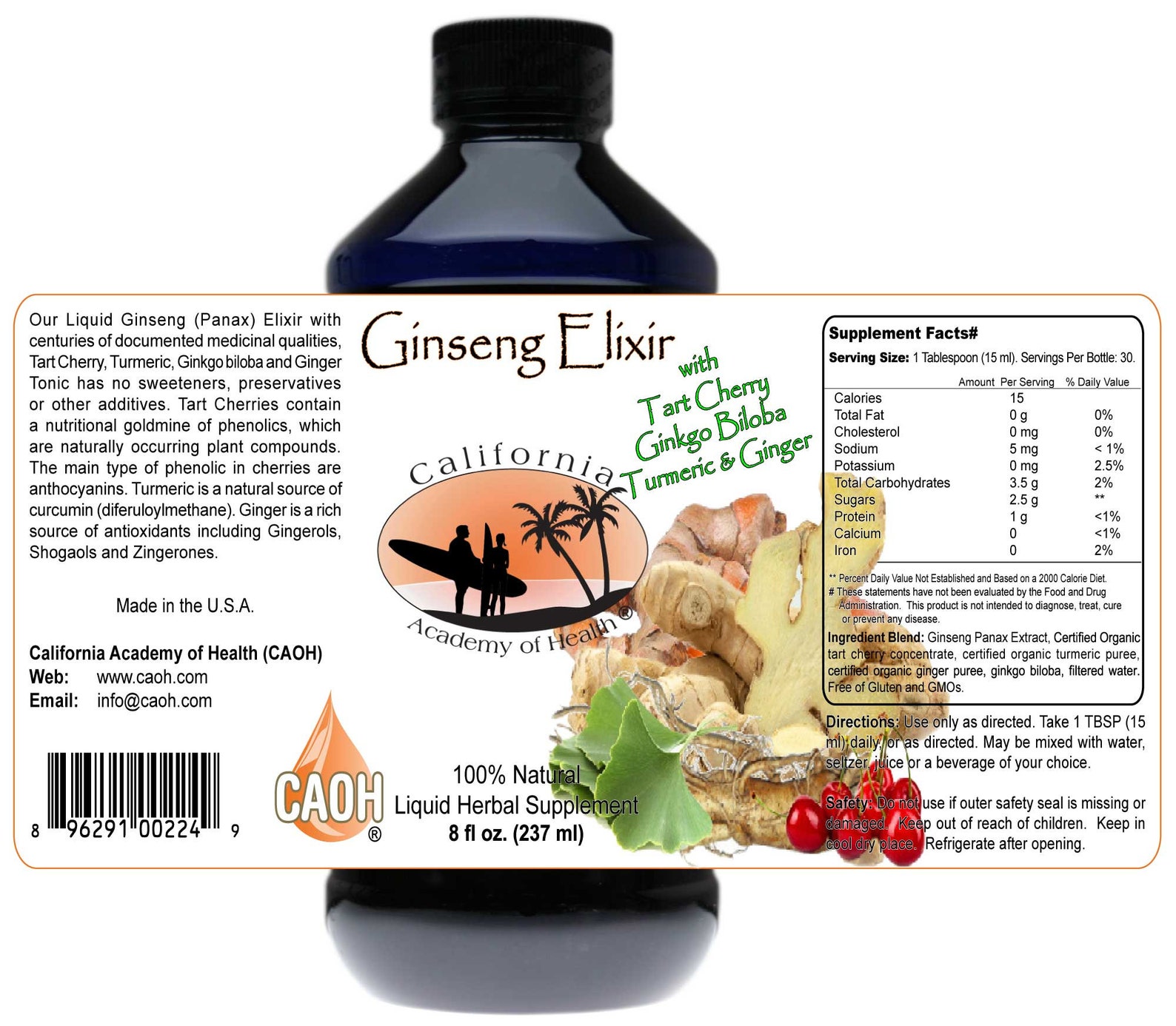 Liquid Ginseng Elixir 8 Oz Etsy