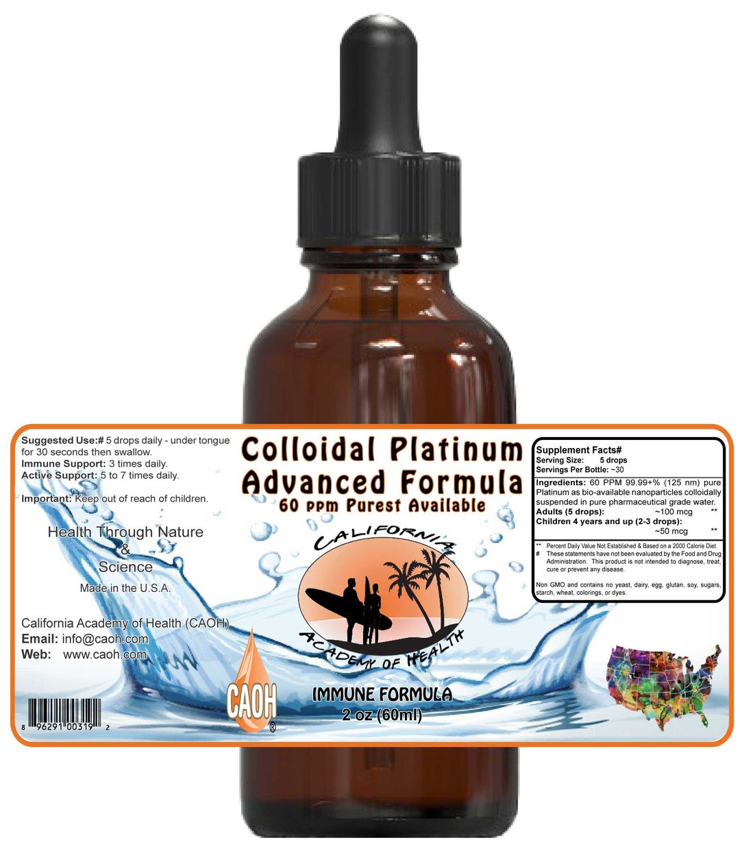 Colloidal Platinum Pt 2 Oz Etsy