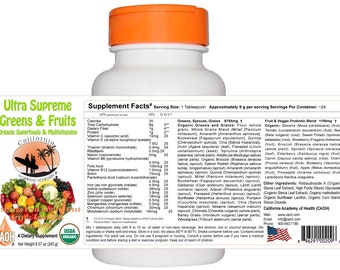 Verduras y frutas orgánicas ultra supremas