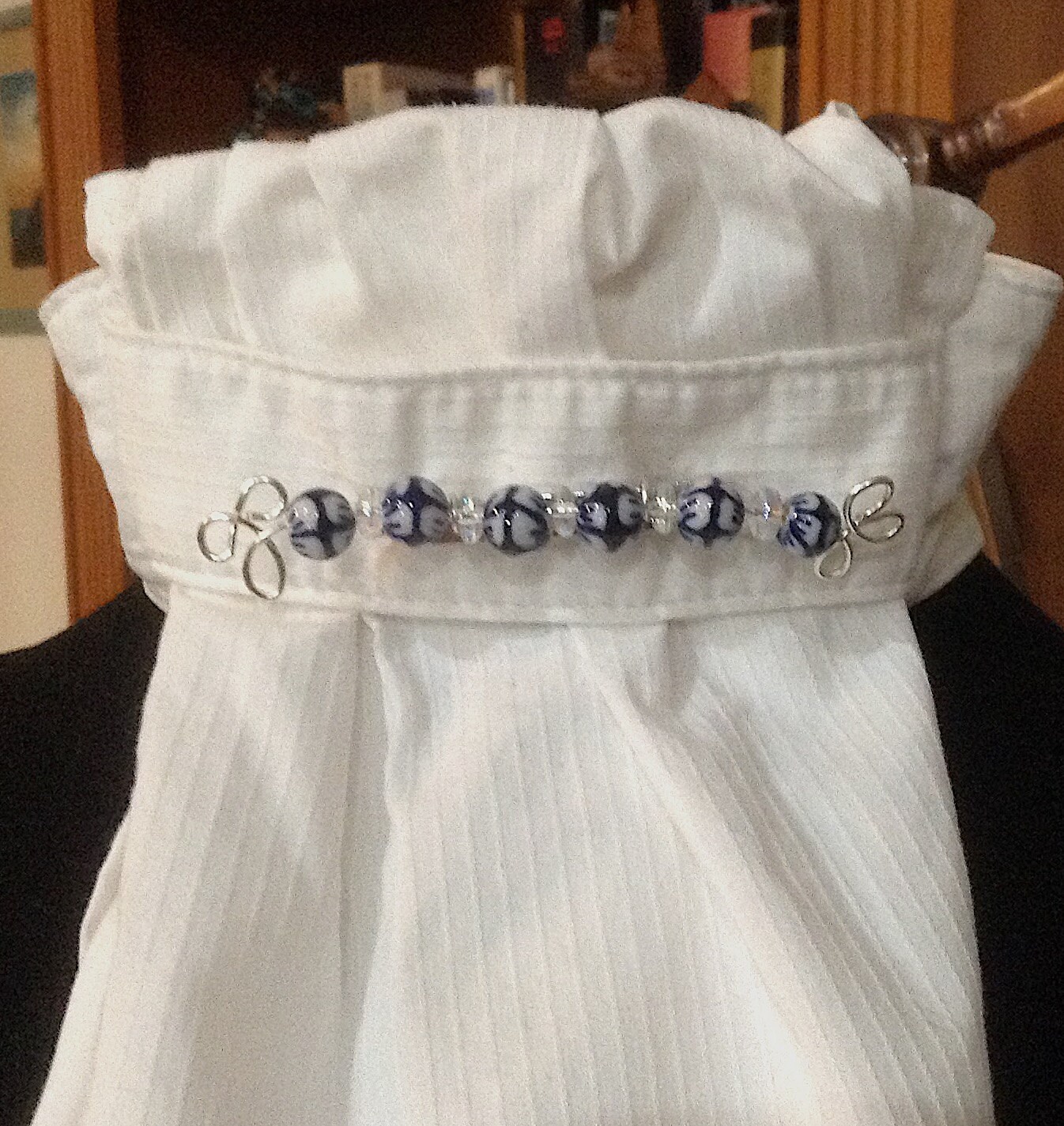 Dressage Stock Tie Pin Dressage Stock Tie Stock Pin Blue White Etsy