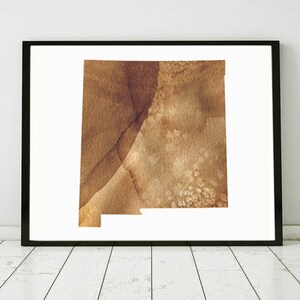 New Mexico State Watercolor Print - Home Decor - Home Office Decor - Downloadable - Printable
