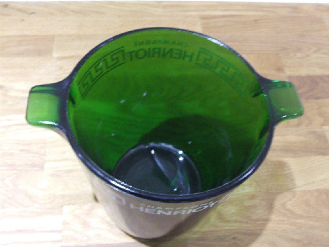 Henriot Green Glass Champagne Ice Bucket Etsy