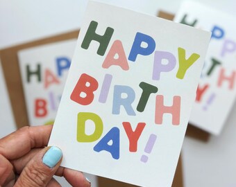 Colorful Happy Birthday Greeting Card