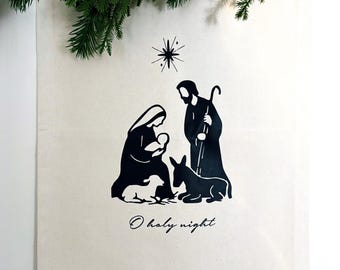 O Holy Night Canvas Banner - 16x20”