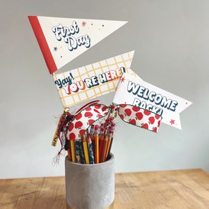 Teacher Back to School Pack, Teacher Pennant, Teacher Flag, First day of School