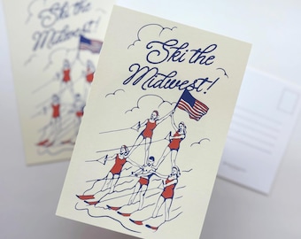 Ski the Midwest Postcard, Set of 10 Postcards