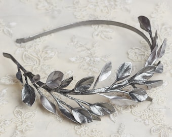 Wedding Bridal Headpiece Leaf Laurel Headband AB Rhinestones  display picture 1