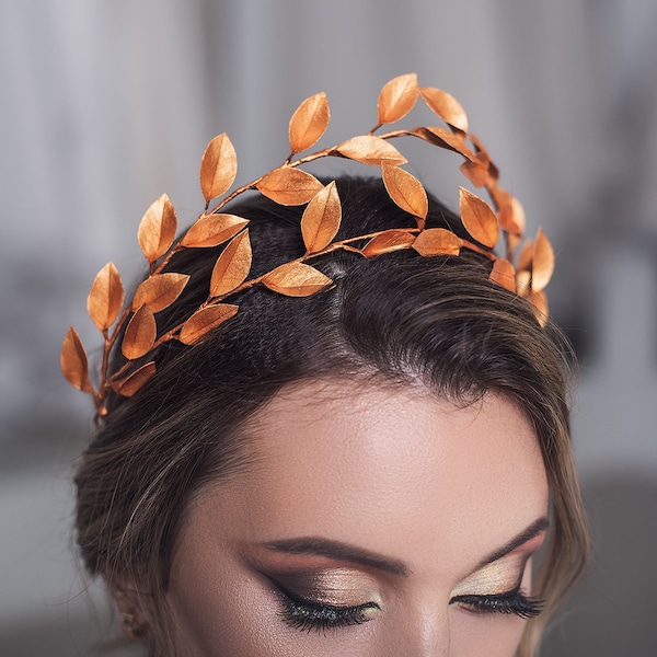 Gold Leaf Headpiece Etsy