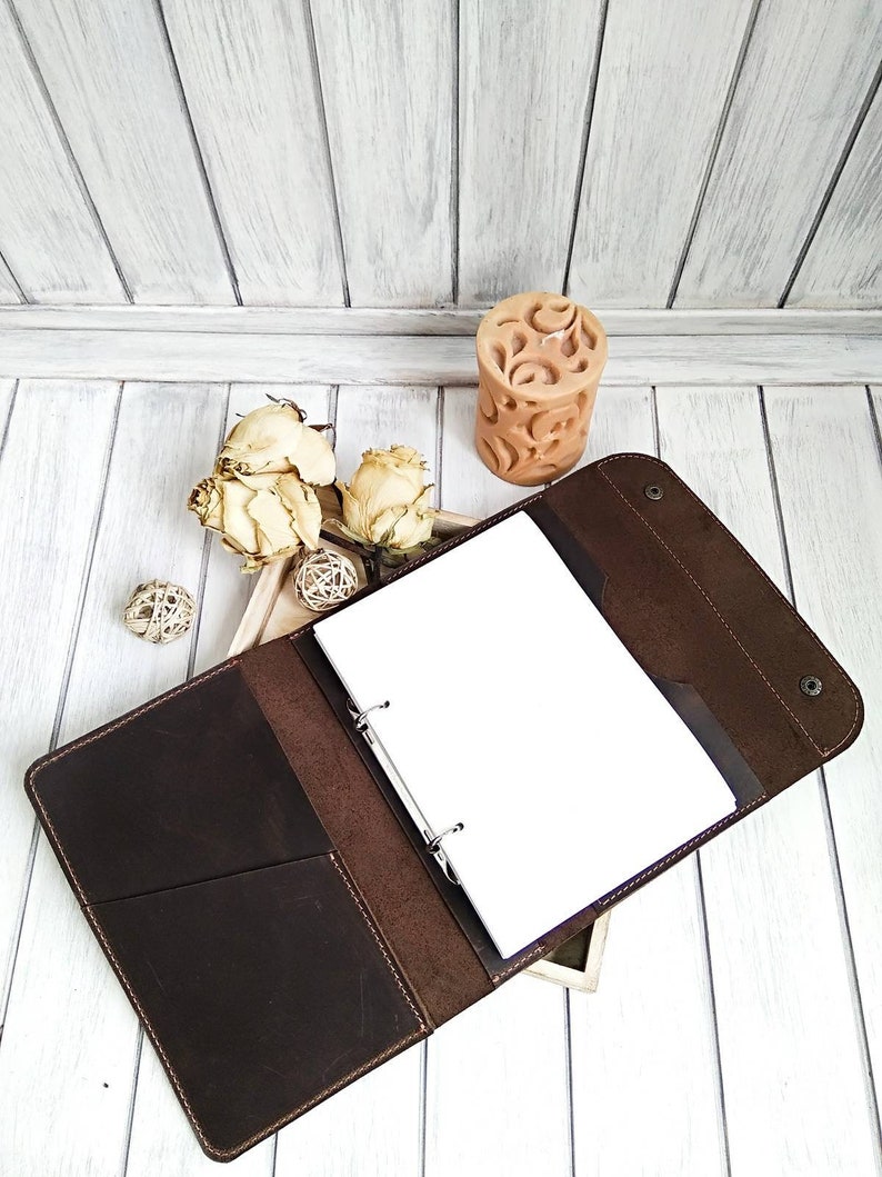Notepad Leather notepad Handmade leather notepad Etsy